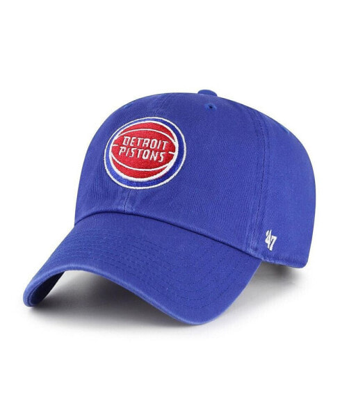 Men's Blue Detroit Pistons Team Logo Clean Up Adjustable Hat