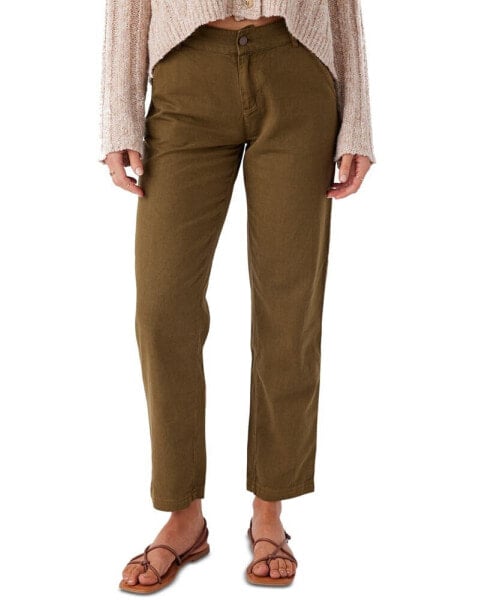 Juniors' Kree Cotton High-Rise Cargo Pants