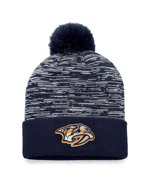 Men's Navy Nashville Predators Defender Cuffed Knit Hat with Pom