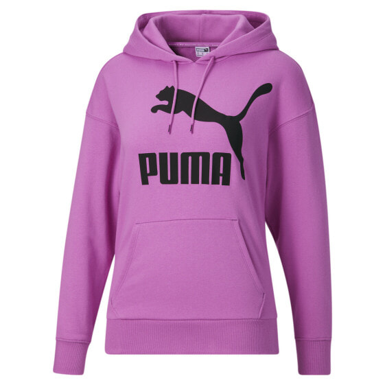 Puma Classics Logo Pullover Hoodie Womens Pink Casual Outerwear 53186150