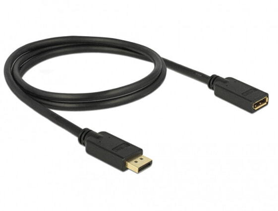 Delock 83809 - 1 m - DisplayPort - DisplayPort - Male - Female - 3840 x 2160 pixels