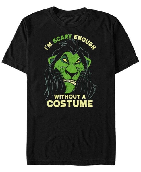 Disney Men's Lion King Scar Scary without A Costume Short Sleeve T-Shirt