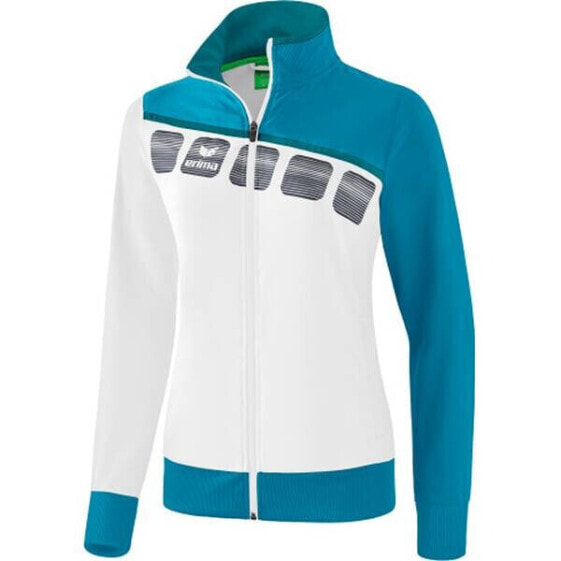 ERIMA Fußball - Teamsport Textil - Jacken 5-C Präsentationsjacke Damen, In Der Farbe Weiss, Aus Polyester, Größe 38, GTIN