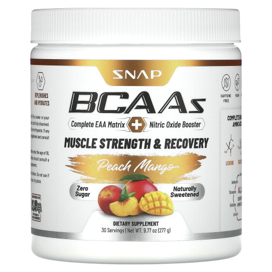 БАДы аминокислоты Snap Supplements BCAAs, Гранат-арбуз, 277 г