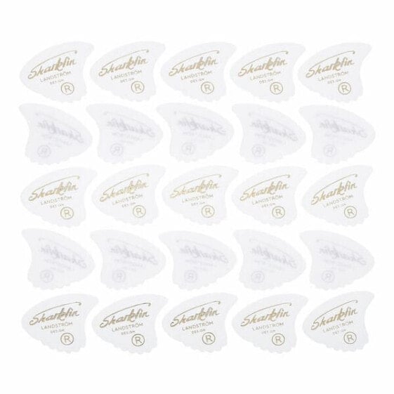 Sharkfin Pick Goldprint Medium White 25