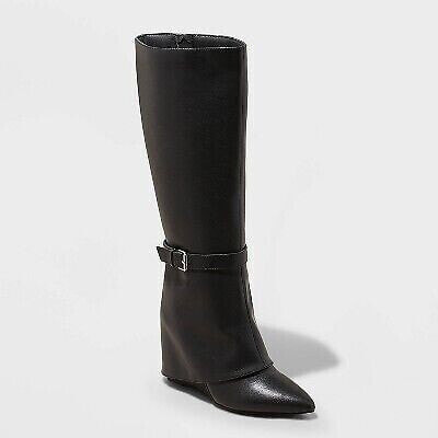 Women's Tall Novie Dress Boots - A New Day Black 7