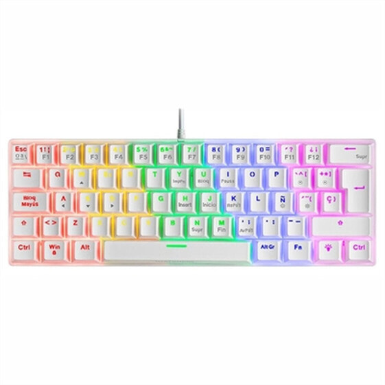 Клавиатура Mars Gaming MK60 Белый Испанская Qwerty