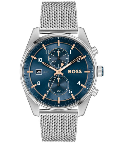 Часы Hugo Boss Skytraveller Silver-Tone Watch