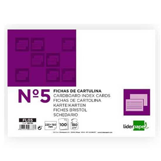 LIDERPAPEL Smooth sheet n5 160x220 mm 100 units 180g