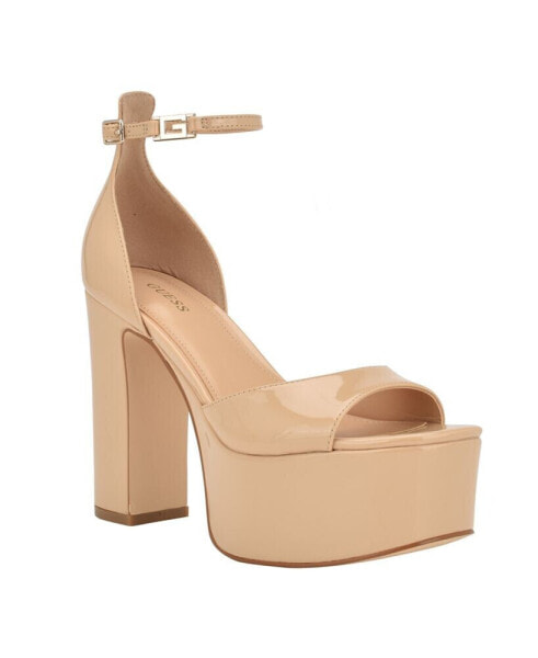 Women's Selima Open Toe Two Piece Platform Heels