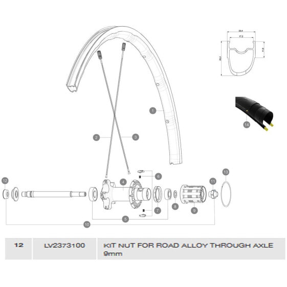 MAVIC Nut For Road Ale 9 mm