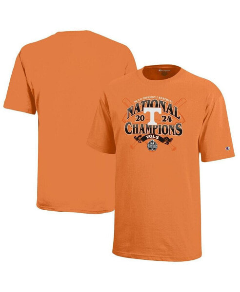 Big Boys and Girls Tennessee Orange Tennessee Volunteers 2024 NCAA Men's Baseball College World Series Champions Arch T-Shirt