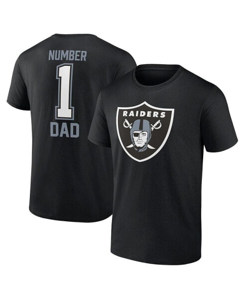 Men's Black Las Vegas Raiders 1 Dad T-Shirt