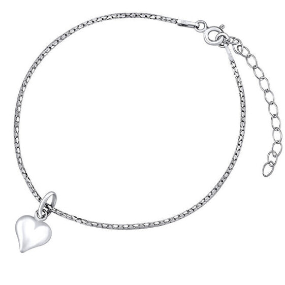 Delicate silver hand chain Heart ZTJ1303175VSW