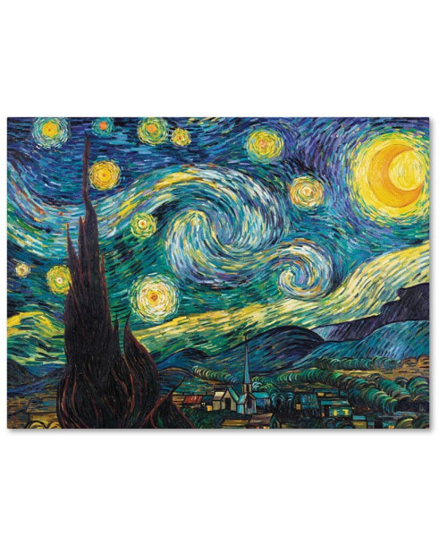 Vincent van Gogh 'Starry Night' Canvas Art - 19" x 14"
