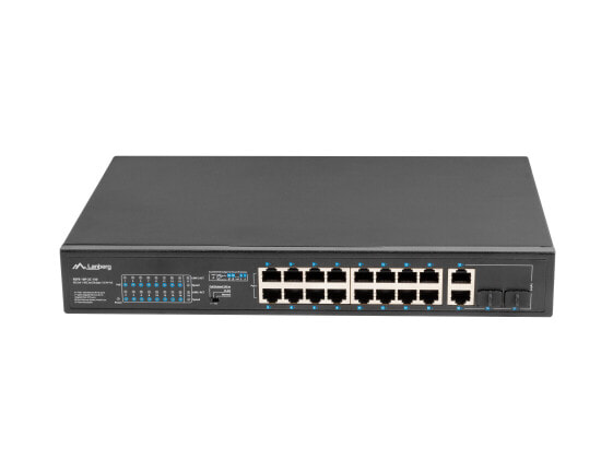 Lanberg RSFE-16P-2C-150 - Unmanaged - Gigabit Ethernet (10/100/1000) - Power over Ethernet (PoE) - Rack mounting - 1U