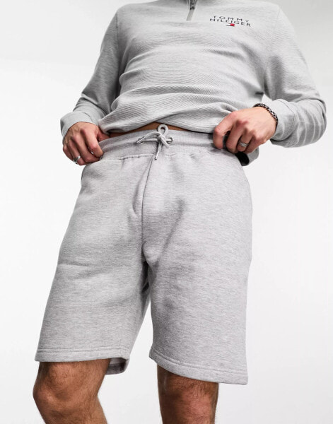 DTT jersey shorts in light grey marl