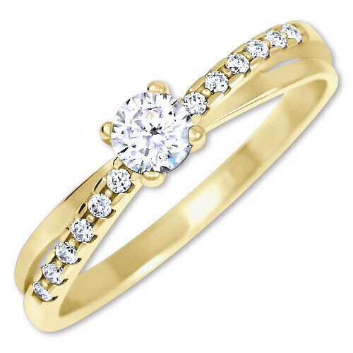 Charming ring with gold crystals 229 001 00810