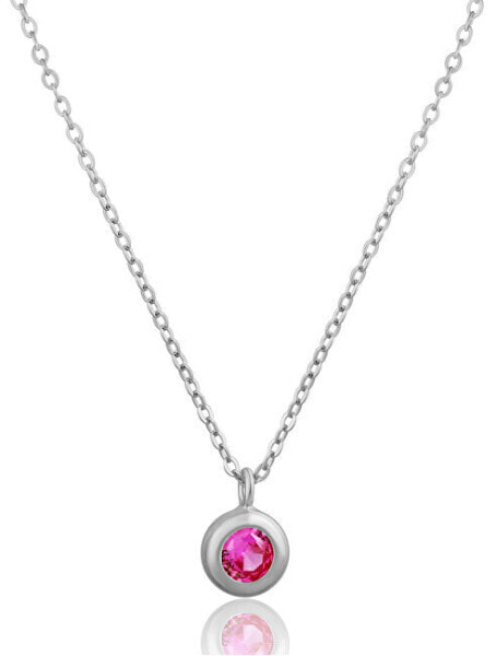 Charming silver necklace with zircon SVLN0445SH2R145