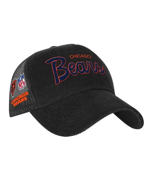 Youth Boys Black Chicago Bears Times Up Precurved Trucker Adjustable Hat