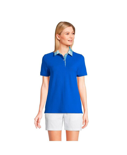 Women's Mesh Cotton Short Sleeve Polo Shirt