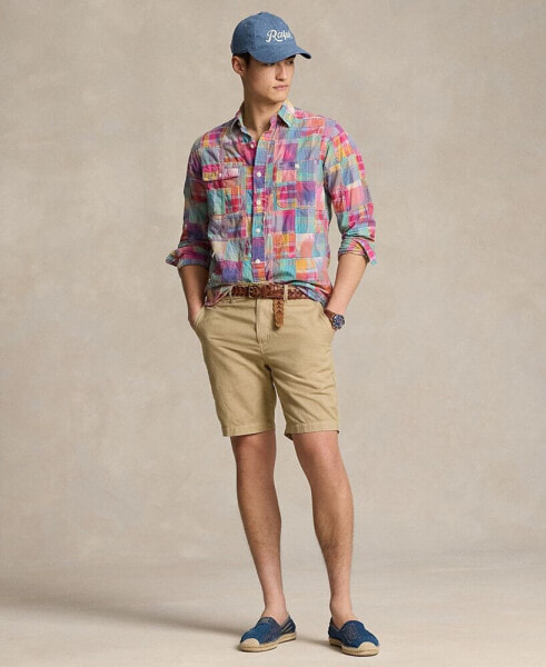 Men's 8.5-Inch Classic-Fit Linen-Cotton Shorts