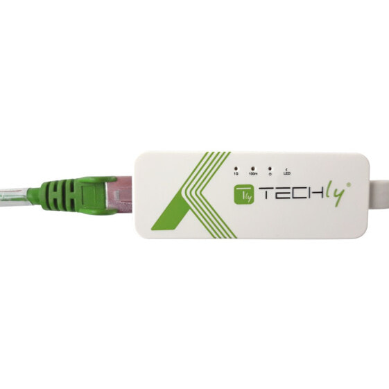 Techly IDATA USB-ETGIGA-3A - Wired - USB - Ethernet - 5000 Mbit/s - White