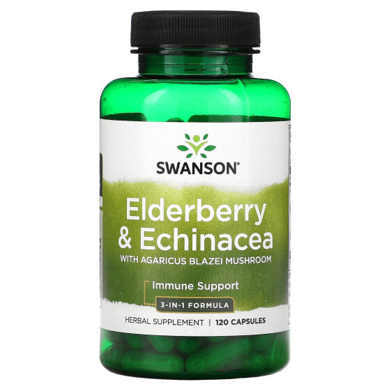 Elderberry & Echinacea with Agaricus Blazei Mushroom, 120 Capsules