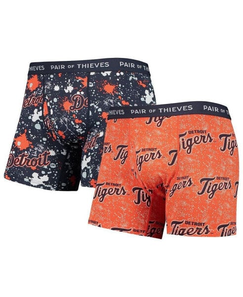 Men's Orange, Navy Detroit Tigers Super Fit 2-Pack Boxer Briefs Set