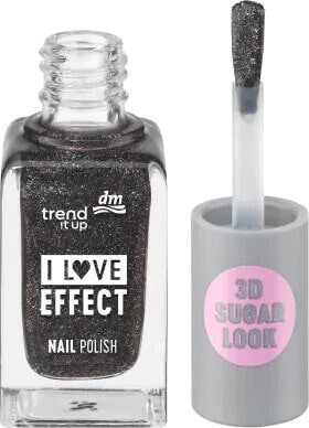 Nagellack Effect 040 Black Glitter, 8 ml