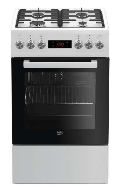 BEKO FSE52320DWD - Freestanding cooker - White - Rotary,Touch - Front - Electronic - Enamel