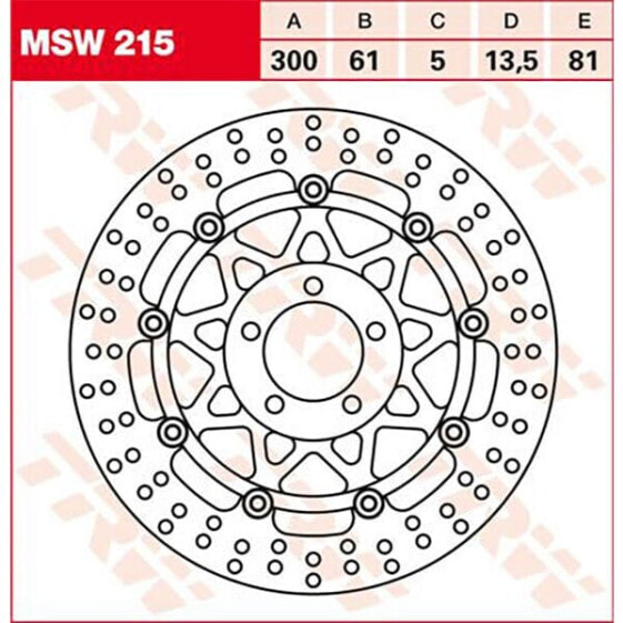 TRW Round Kawasaki GPZ 1100 95 front brake disc