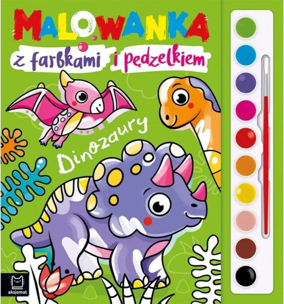 Aksjomat Malowanka z farbkami i pędzelkiem Dinozaury 37958