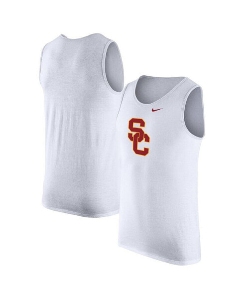 Men's White USC Trojans Tank Top