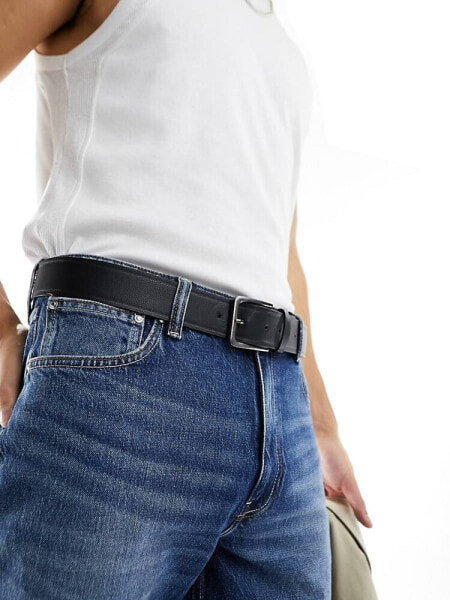 Bershka basic belt in brown