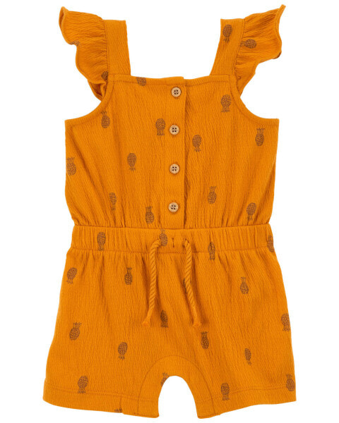 Baby Pineapple Flutter Crinkle Jersey Romper 3M