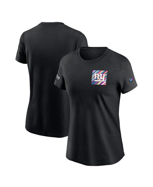 Women's Black New York Giants 2023 NFL Crucial Catch Sideline Tri-Blend T-shirt