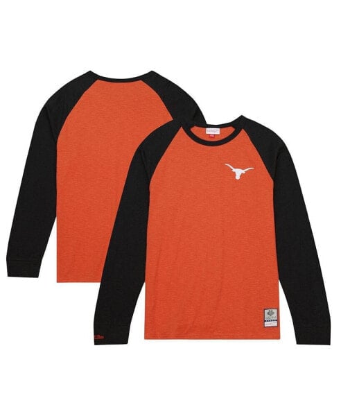 Men's Orange Texas Longhorns Legendary Slub Raglan Long Sleeve T-shirt