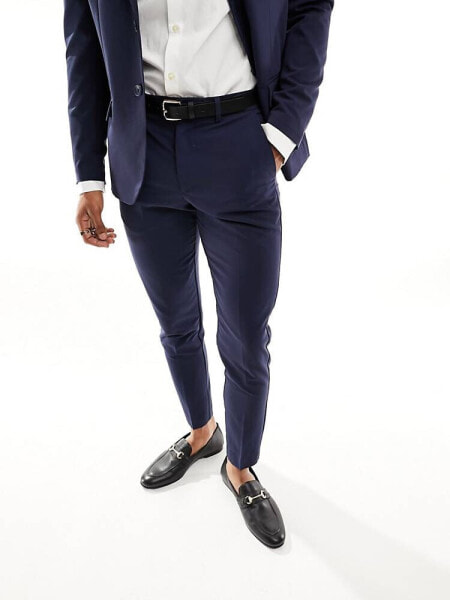 ONLY & SONS slim fit suit trouser in navy