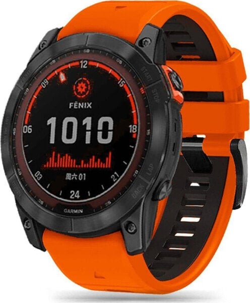 Tech-Protect Pasek do GARMIN FENIX 3 / 5X / 3HR / 5X PLUS / 6X / 6X PRO / 7X Tech-Protect IconBand pomarańczowo-czarne