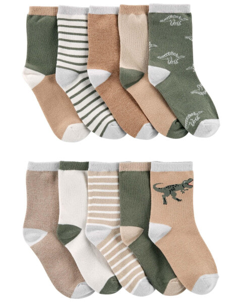 Kid 10-Pack Dinosaur Socks 8-14