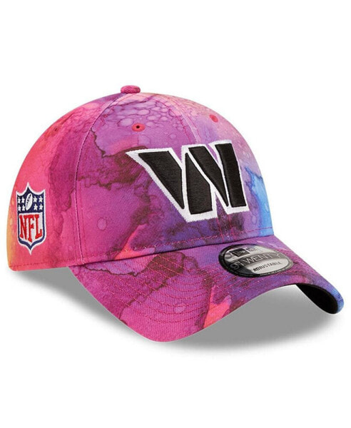 Бейсболка регулируемая New Era Washington Commanders 2022 NFL Crucial Catch для мальчиков 9TWENTY розового цвета