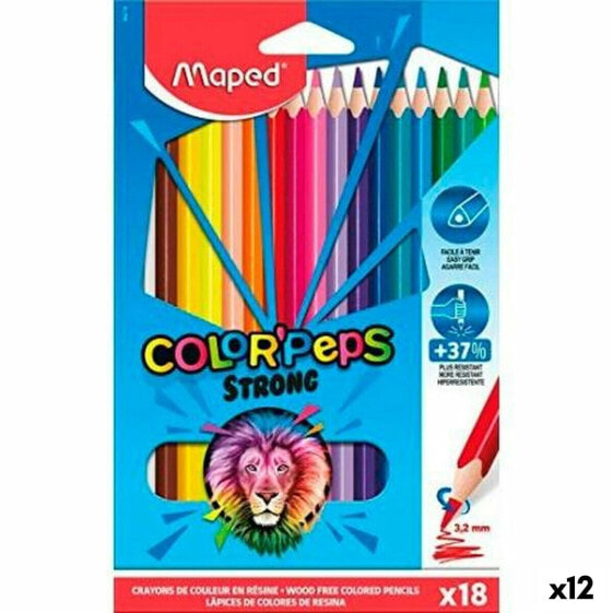 Цветные карандаши MAPED Color' Peps Strong Разноцветный 18 Предметов (12 штук)