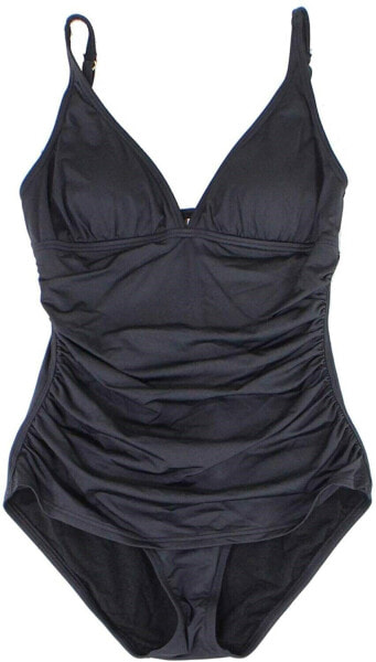 Tommy Bahama Pearl 170312 One-Piece Swimsuit Black Womens Swimwear Size 10