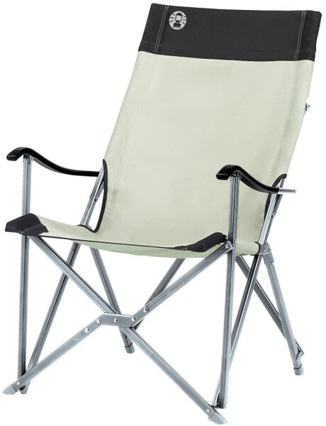 Coleman Folding Sling Chair with Aluminium Frame for Relaxing, Camping Chair with Armrests and High Backrest, Transport Bag, Maximum Load 113 kg