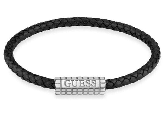 Black leather bracelet Acapulco JUMB02141JWSTBK