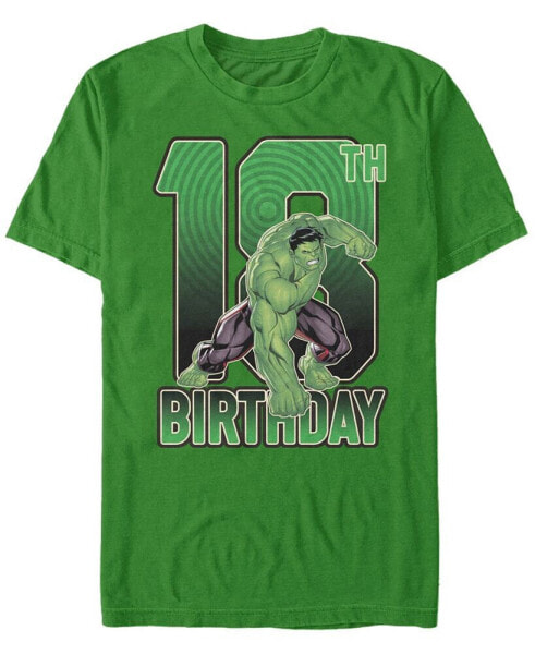 Men's Marvel Hulk Smash 18th Birthday Short Sleeve T-Shirt