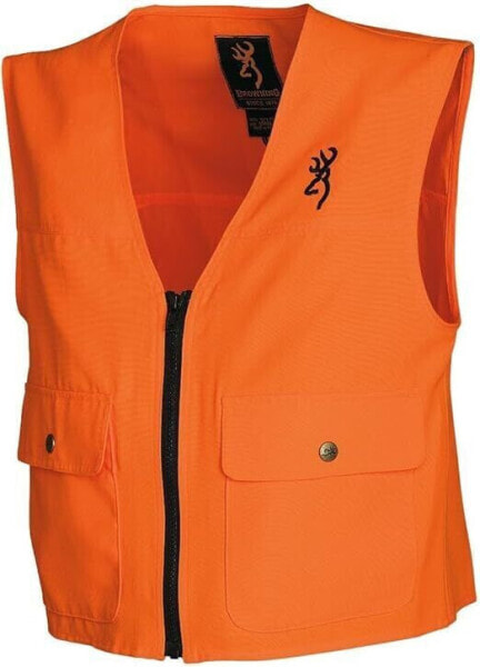 Browning Youth Blaze Orange Safety Vest, Back License