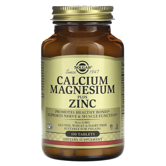 Calcium Magnesium Plus Zinc , 100 Tablets