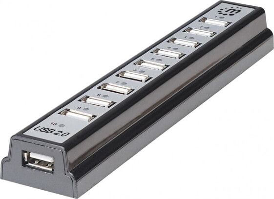 КОНЦЕНТРАТОР USB Manhattan 10x USB-A 2.0 (161572)